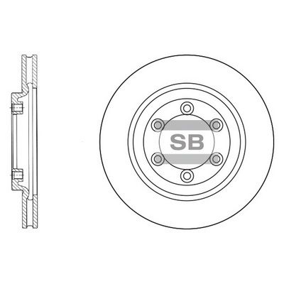 Диск тормозной передний SANGSIN SD3015