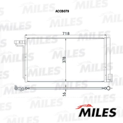 Радиатор кондиционера Miles ACCB079