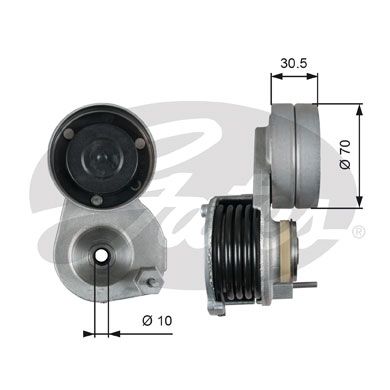 Натяжной ролик привода вспомогательных агрегатов GATES T38664