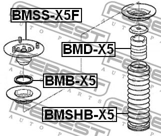 Подшипник передней опоры амортизатора FEBEST BMBX5