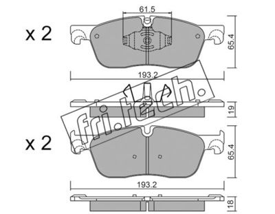 Комплект колодок для дискового тормоза TRUSTING 11230