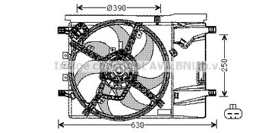 Вентилятор радиатора FREE-Z KM0174