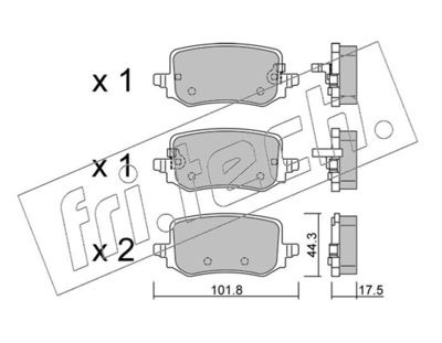 Комплект колодок для дискового тормоза TRUSTING 13010