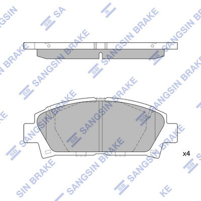 Колодки тормозные передние SANGSIN SP1466