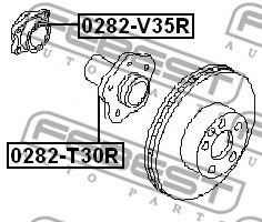 Ступица задняя FEBEST 0282V35R