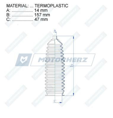 Пыльник рулевой рейки MotorHerz RDZ0084MG