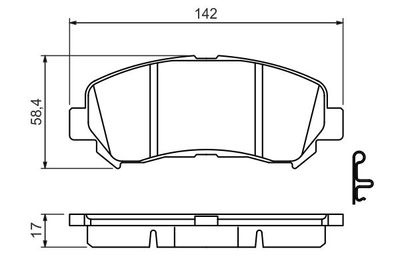 Комплект колодок для дискового тормоза BOSCH 0986494501