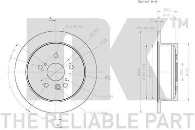Диск тормозной NK 2045160