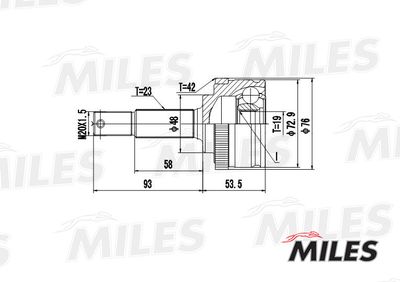 ШРУС наружный Miles GA20302