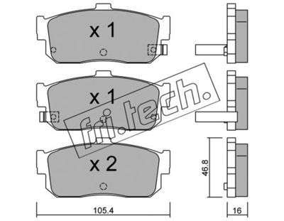 Комплект колодок для дискового тормоза TRUSTING 2001