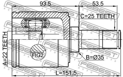 ШРУС внутренний правый FEBEST 0311ESMTRH