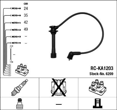 Комплект проводов высоковольтных NGK 6209
