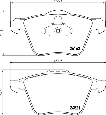 Колодки тормозные дисковые HELLA 8DB355013001