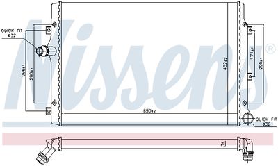 Радиатор системы охлаждения NISSENS 65281A
