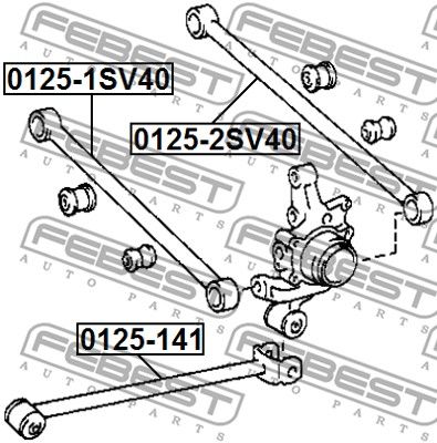 Тяга задняя поперечная FEBEST 01252SV40