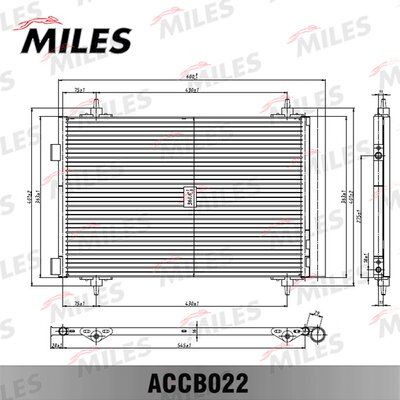 Радиатор кондиционера Miles ACCB022