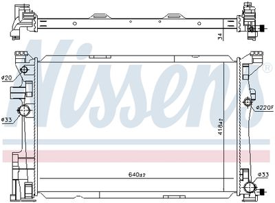 Радиатор системы охлаждения NISSENS 67187