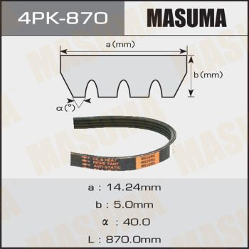 Ремень ручейковый Masuma 4PK870