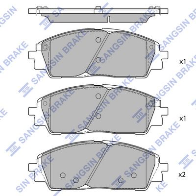 Колодки тормозные дисковые SANGSIN SP4500