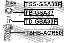 Подшипник передней опоры амортизатора TOYOTA 4861942010