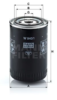 Фильтр масляный MANN-FILTER W9401