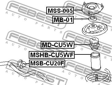 Отбойник амортизатора переднего MITSUBISHI MR961189