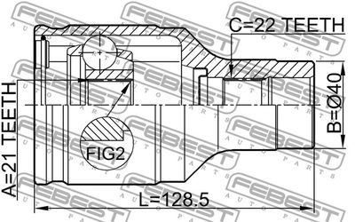 ШРУС внутренний правый FEBEST 0711BALRH
