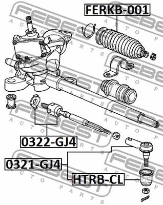 Тяга рулевая FEBEST 0322GJ4