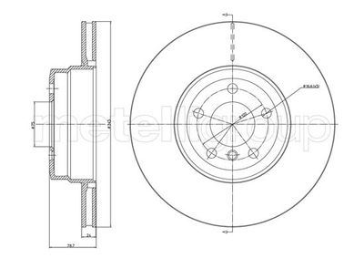 Диск тормозной METELLI 231041C