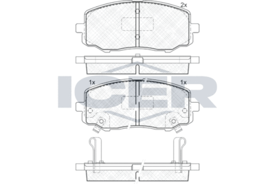 Колодки тормозные дисковые передние Mando MPH66