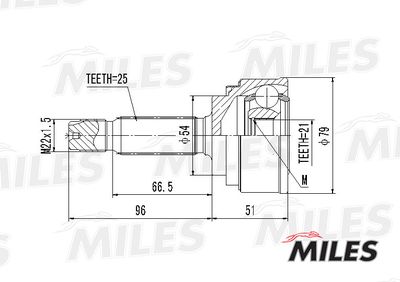 ШРУС наружный Miles GA20256