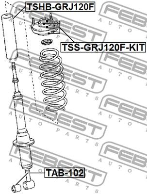 Пыльник амортизатора переднего FEBEST TSHBGRJ120F
