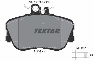 Колодки тормозные дисковые комплект TEXTAR 2143905