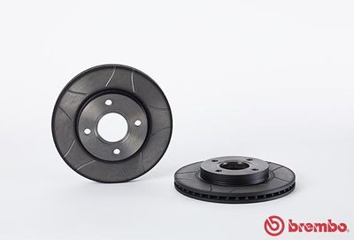 Диск тормозной передний вентилируемый с насечками BREMBO 09780675