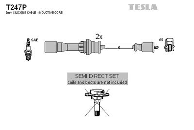 Комплект проводов высоковольтных TESLA T247P