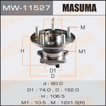 Ступица задняя Masuma MW11527