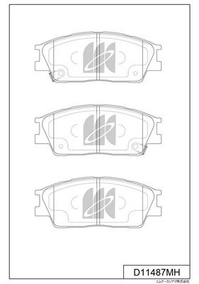 Колодки тормозные передние MK KASHIYAMA D11487MH