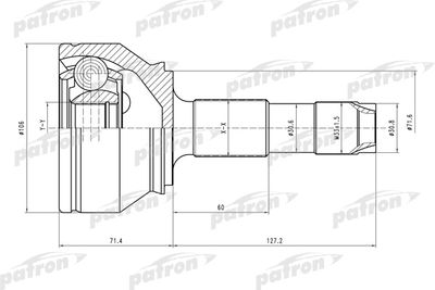 ШРУС наружный PATRON PCV4598