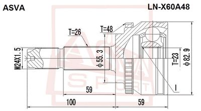 ШРУС наружный ASVA LNX60A48