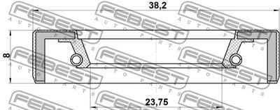 Сальник привода FEBEST 95FBY26380808X
