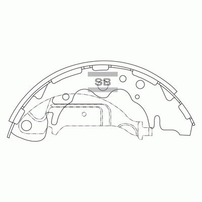 Колодки тормозные барабанные комплект SANGSIN SA126