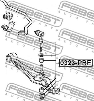 Тяга стабилизатора переднего FEBEST 0323PRF
