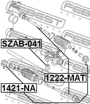 Наконечник рулевой тяги CHERY A213401330BB
