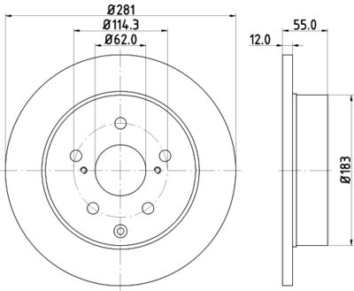Диск тормозной задний Nisshinbo ND1013K