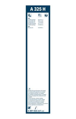 Щетка стеклоочистителя задняя BOSCH 3397016117