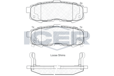 Колодки тормозные дисковые ICER 181742