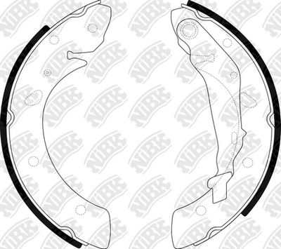 Колодки тормозные барабанные NIBK FN2347