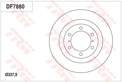 Диск тормозной передний TRW DF7880S