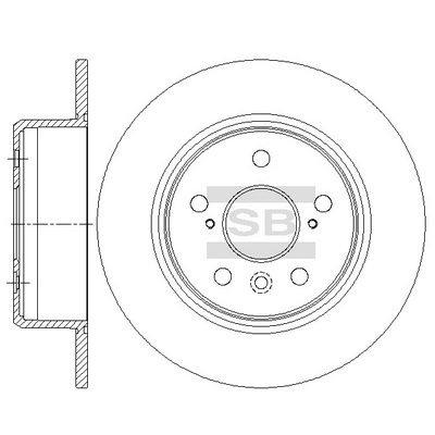 Диск тормозной задний SANGSIN SD4642