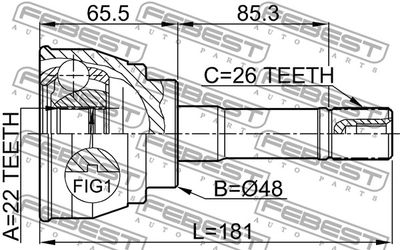 ШРУС наружный FEBEST 0710012